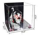 Versatile Display Case - Large Square Box with with Risers, Mirror Case and No Wall Mount - 15.5" x 15.5" x 15.5" (A118)