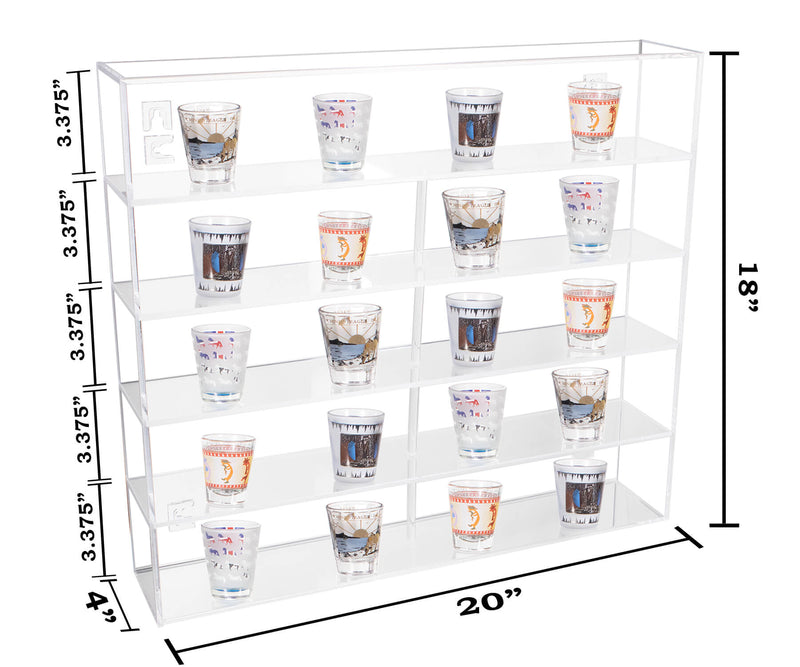 Clear Acrylic Versatile Display Case with Shelves