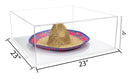 Clear Acrylic Sombrero or Large Hat Display Case - 23.675” L x 23.675” D x 9” H (A128)