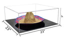 Acrylic Sombrero Display Case with Polished Edges and Black Base