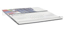 One-piece clear acrylic book riser stand with front holding lip