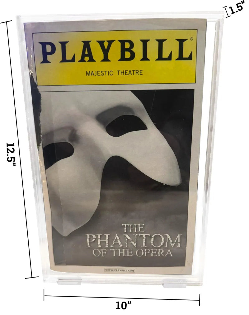 Clear Acrylic Display Case with Slide Top for Playbill (A137)
