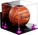Acrylic Full Size Basketball Display Case - Mirror Wall Mounts (A001/B01)