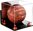 Acrylic Full Size Basketball Display Case - Mirror Wall Mounts (A001/B01)