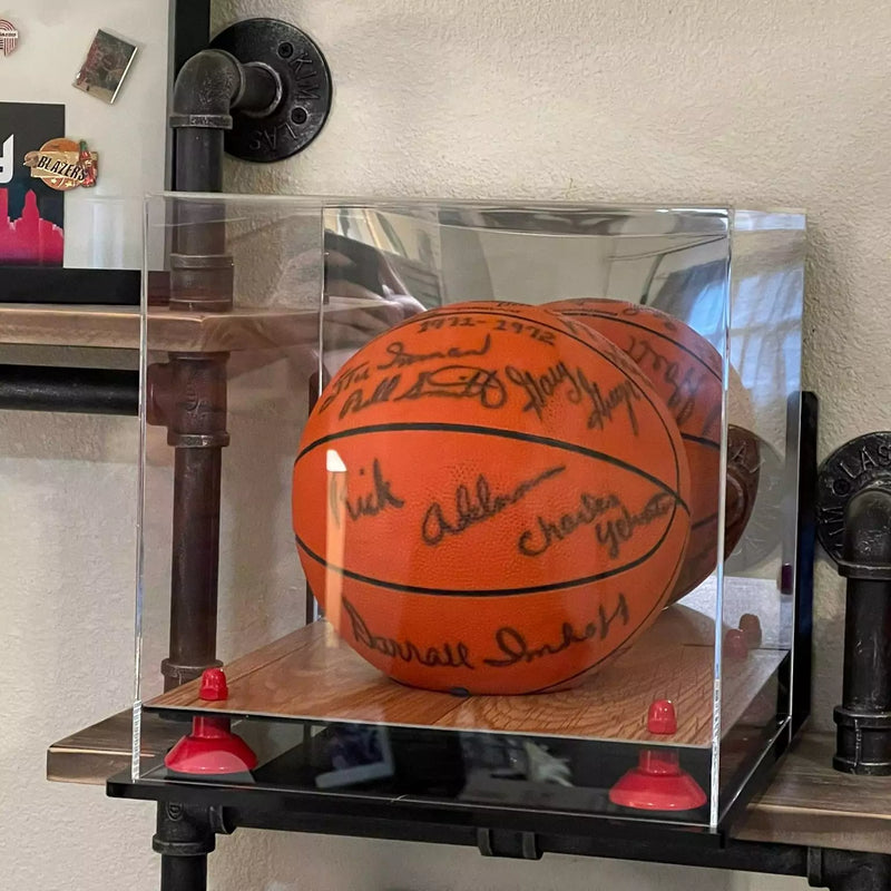 Acrylic Full Size Basketball Display Case - Mirror Wall Mounts (A001/B01)