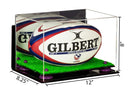 Acrylic Rugby Ball Display Case for sale on better display cases