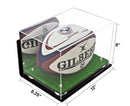 Acrylic Rugby Ball Display Case for sale on better display cases