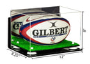 Acrylic Rugby Ball Display Case for sale on better display cases