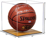 Acrylic Basketball Display Case with Wood Floor