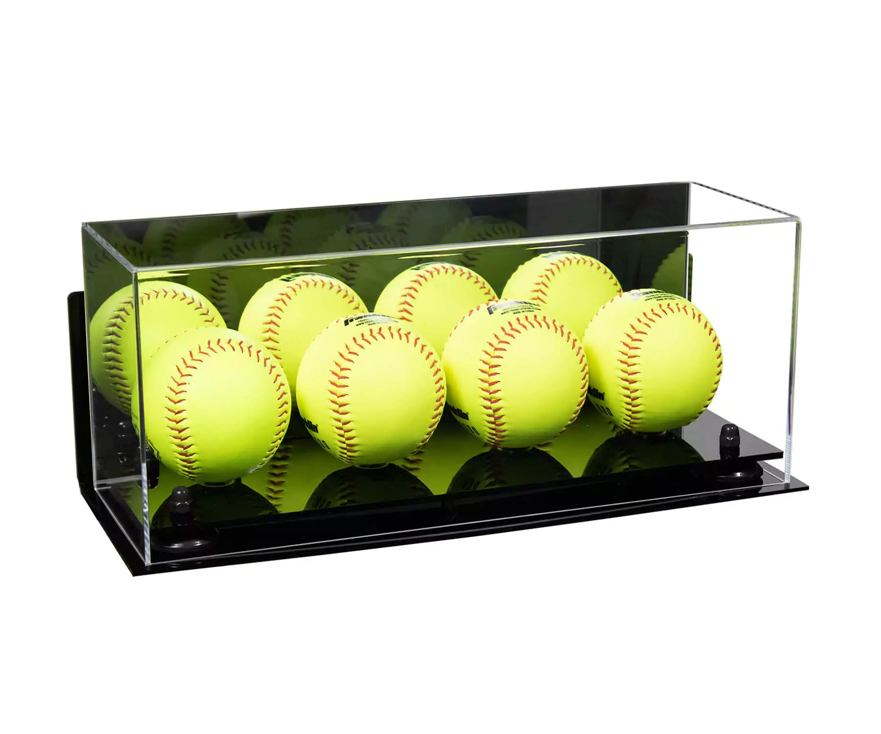 Softball Box Acrylic Softball Display Case | 4 Balls | Better Display Cases