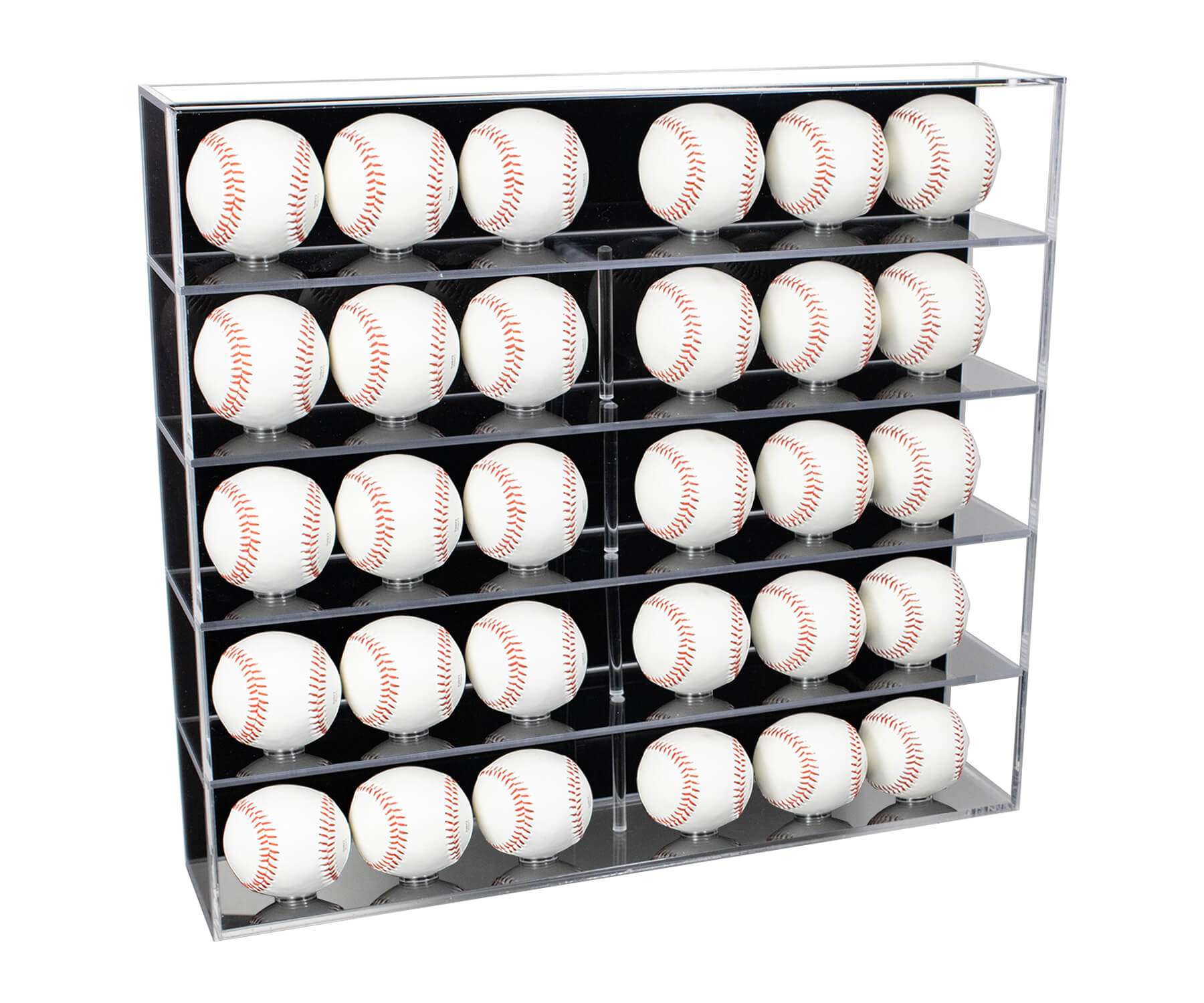 Clear Acrylic Baseballs Display Case with 5 Shelves (A123A) Better