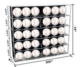 Clear Acrylic Baseballs Display Case with 5 Shelves (A123A)