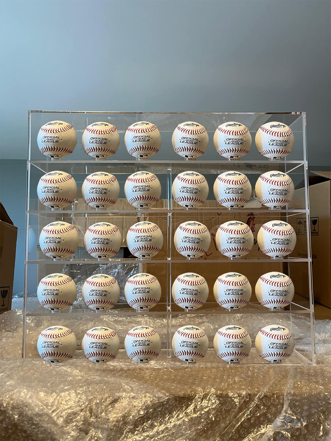 Clear Acrylic Baseballs Display Case with 5 Shelves (A123A) Better