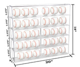 Clear Acrylic Baseballs Display Case with 5 Shelves (A123A)