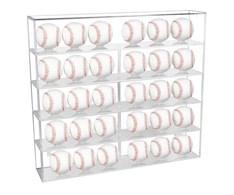 Clear Acrylic Baseballs Display Case with 5 Shelves (A123A)