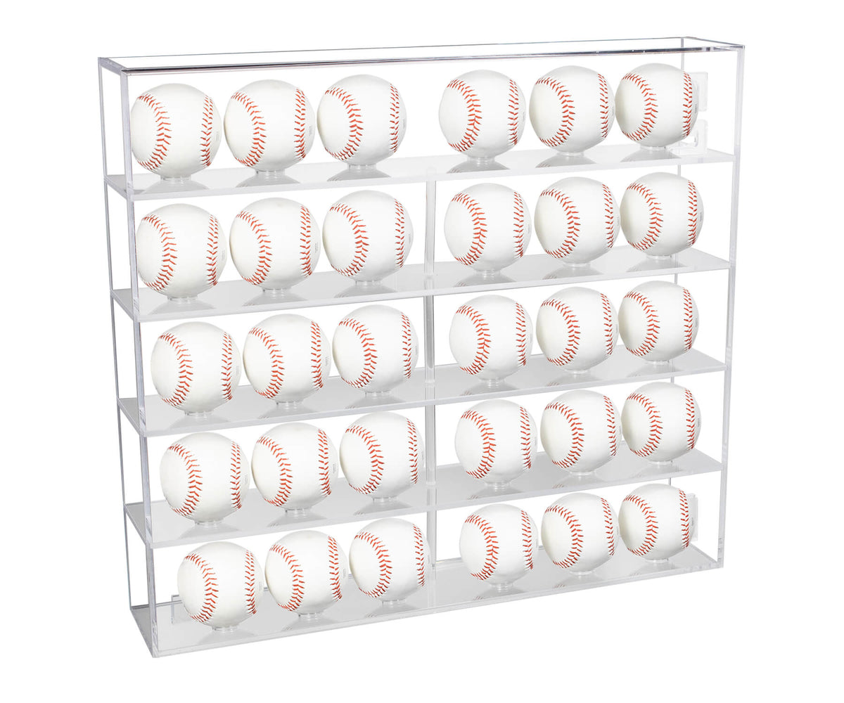 Clear Acrylic Baseballs Display Case with 5 Shelves (A123A)
