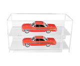 Clear Acrylic Diecast Model Car Display Case with Shelves