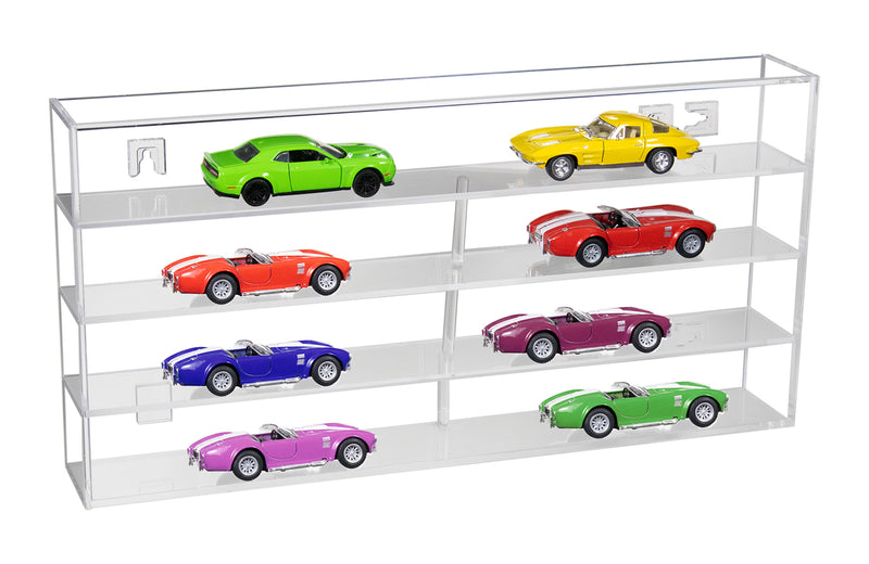 Clear Acrylic Diecast Model Car Display Case with Shelves