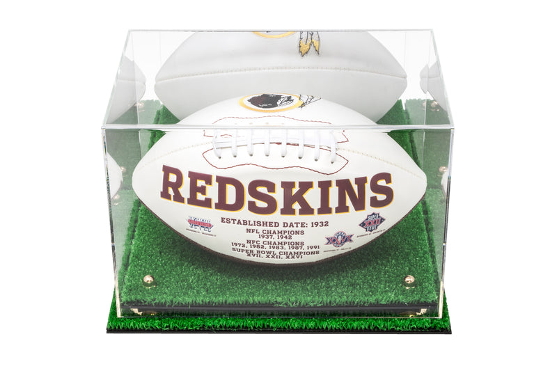 Full-Size Football Display Case Horizontal - Mirror No Wall Mounts (A004/B41)