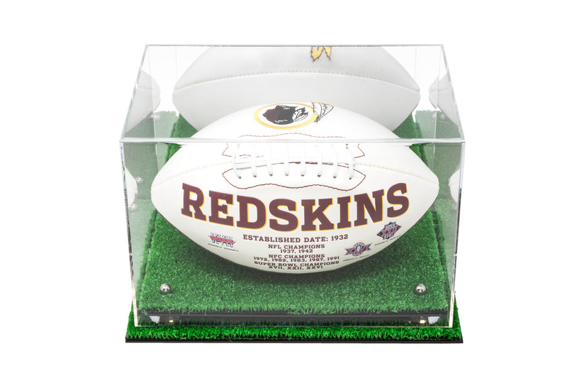 Full-Size Football Display Case Horizontal - Mirror No Wall Mounts (A004/B41)