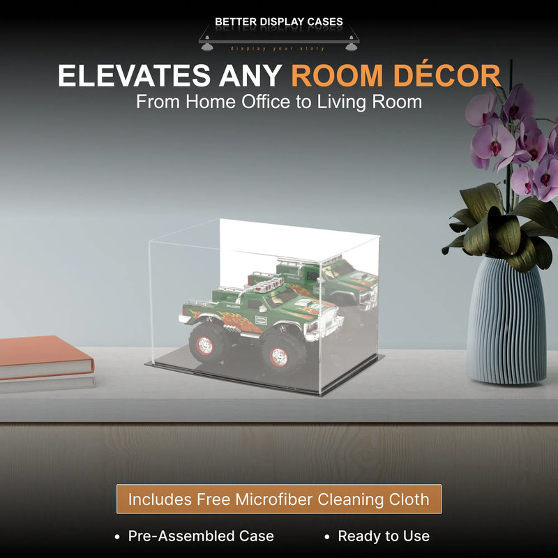 Versatile Acrylic Display Cases with Double Sheet Base with Mirror Case