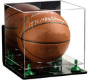 Wall mounts on acrylic full size basketball display case with mirror back