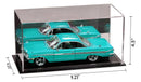 Clear acrylic showcase with secure display space for collectibles