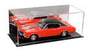 Clear acrylic display case with removable top and solid base