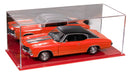 Clear acrylic display case showing collectible from multiple angles