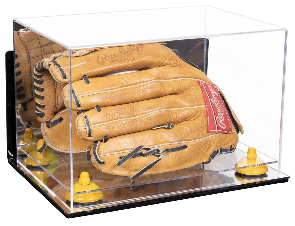 Acrylic Baseball Glove Display Case - Mirror Wall Mounts