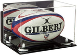 Acrylic Rugby Ball Display Case - Mirror Wall Mount (B41/A004)