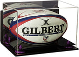 Acrylic Rugby Ball Display Case - Mirror Wall Mount (B41/A004)