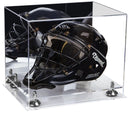 catchers or goalie helmet display case for sale at better display cases