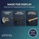 Acrylic Standard Size Lacrosse Stick Wall Mounts