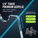 Acrylic Standard Size Lacrosse Stick Wall Mounts