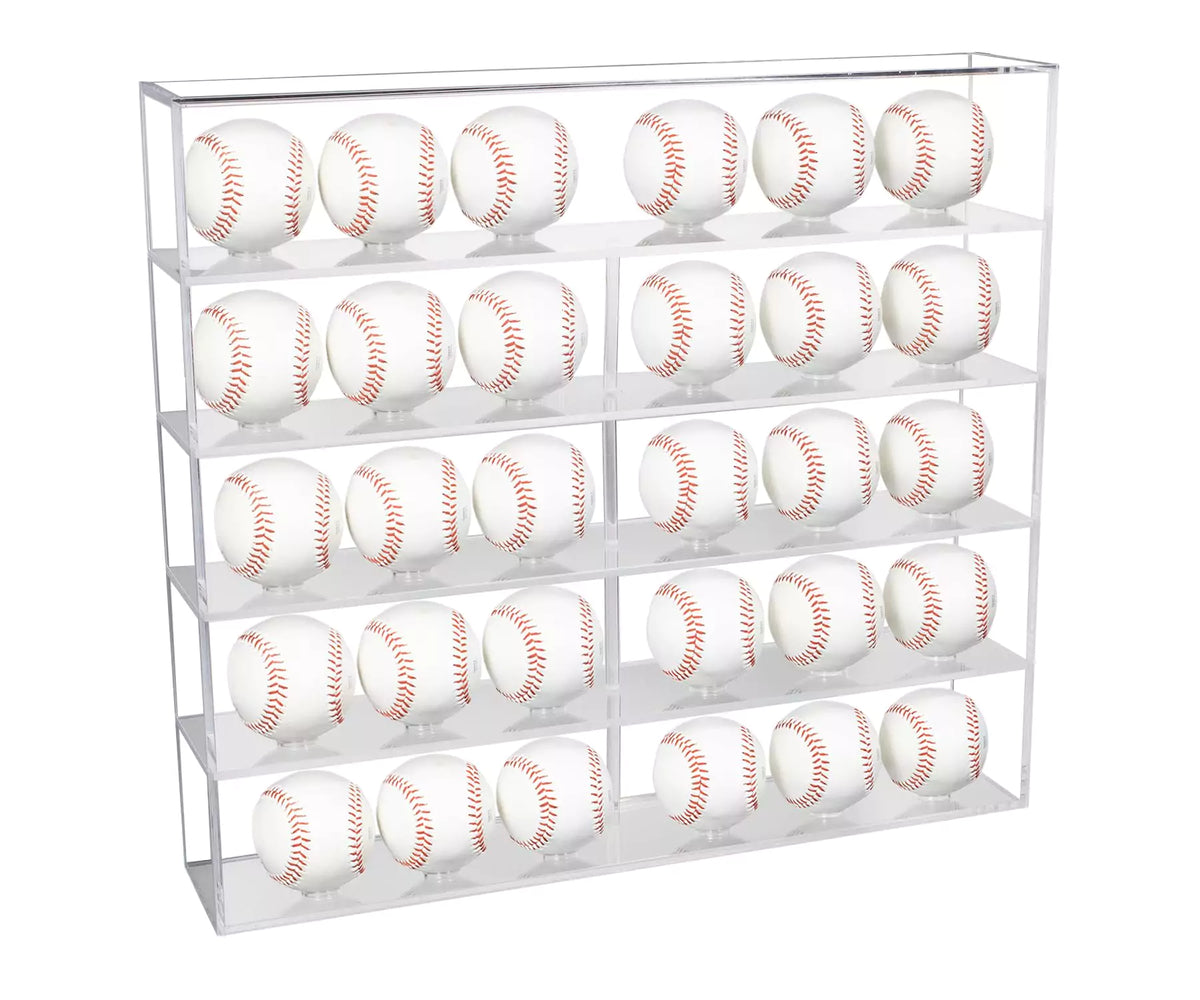 Double vitrine MLB pour gants de baseball avec miroir et supports Double vitrine MLB pour gants de baseball avec miroir et supports