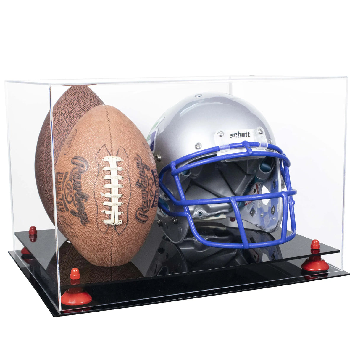 Double Helmet and Football Display Case