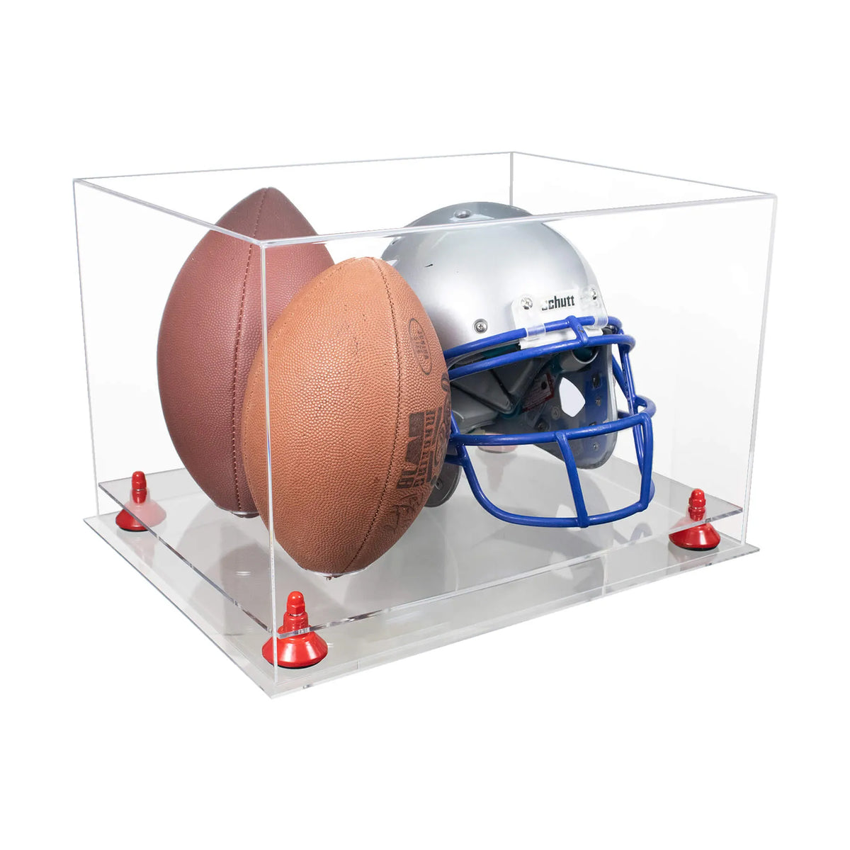 Double Helmet and Football Display Case