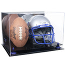 double helmet and football display case for sale at better display cases