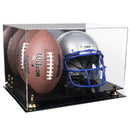 double helmet and football display case for sale at better display cases