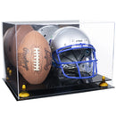 double helmet and football display case for sale at better display cases