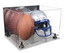 double helmet and football display case for sale at better display cases