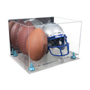 double helmet and football display case for sale at better display cases