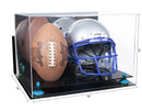 double helmet and football display case for sale at better display cases