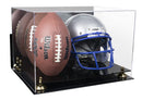 double helmet and football display case for sale at better display cases
