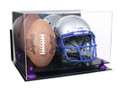 double helmet and football display case for sale at better display cases
