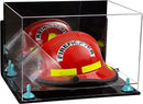 fireman helmet display case for sale at better display cases