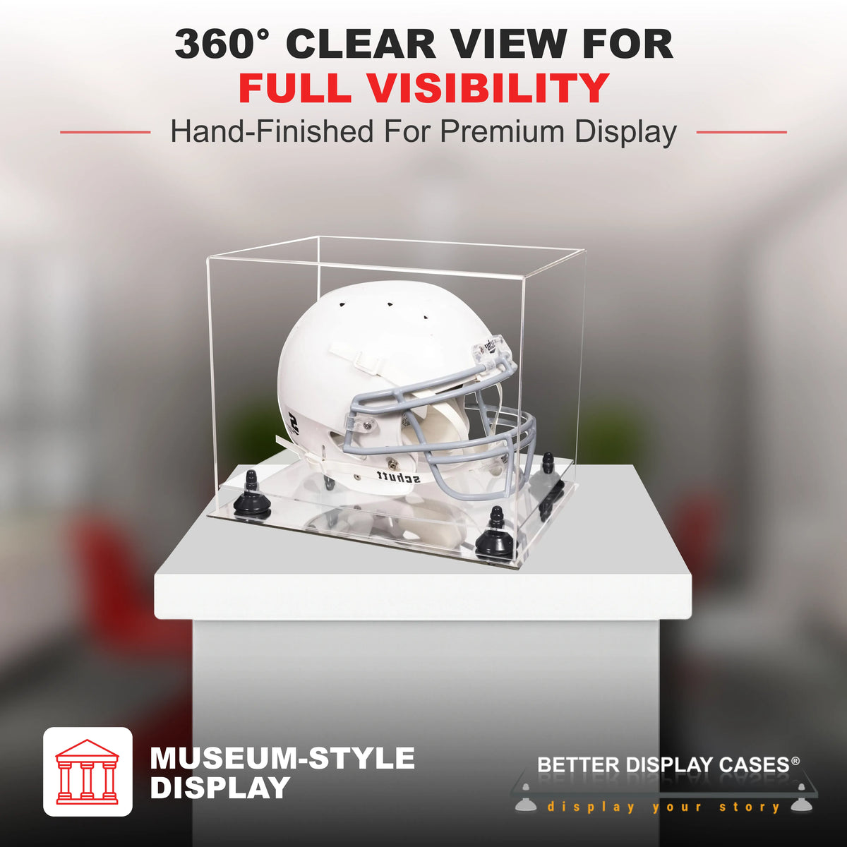 Full Size Football Helmet Display Case