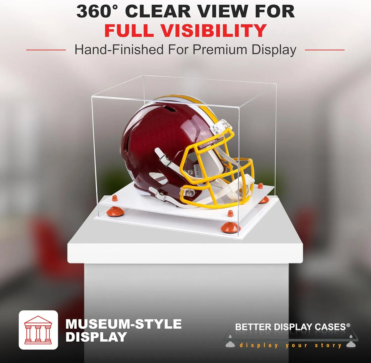 Full Size Football Helmet Display Case
