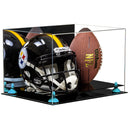 full size football and helmet display case for sale on Better Display Cases